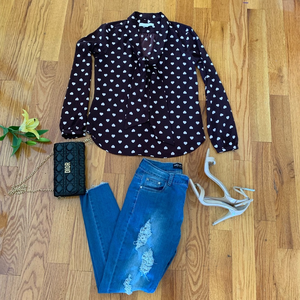 Ann Taylor dark brown long sleeves
